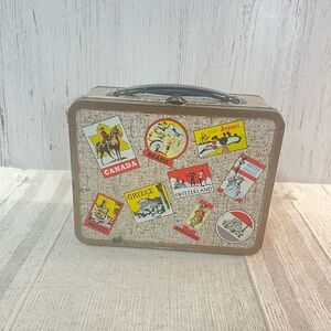 Vintage metal lunch box Ohio art traveler countries
